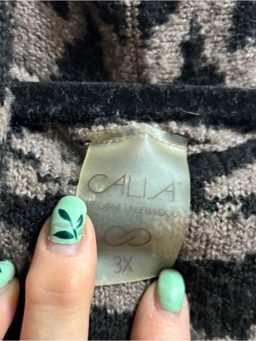 Cozy Cardigan in Taupe and Black Animal Print - Picture 2 of 5